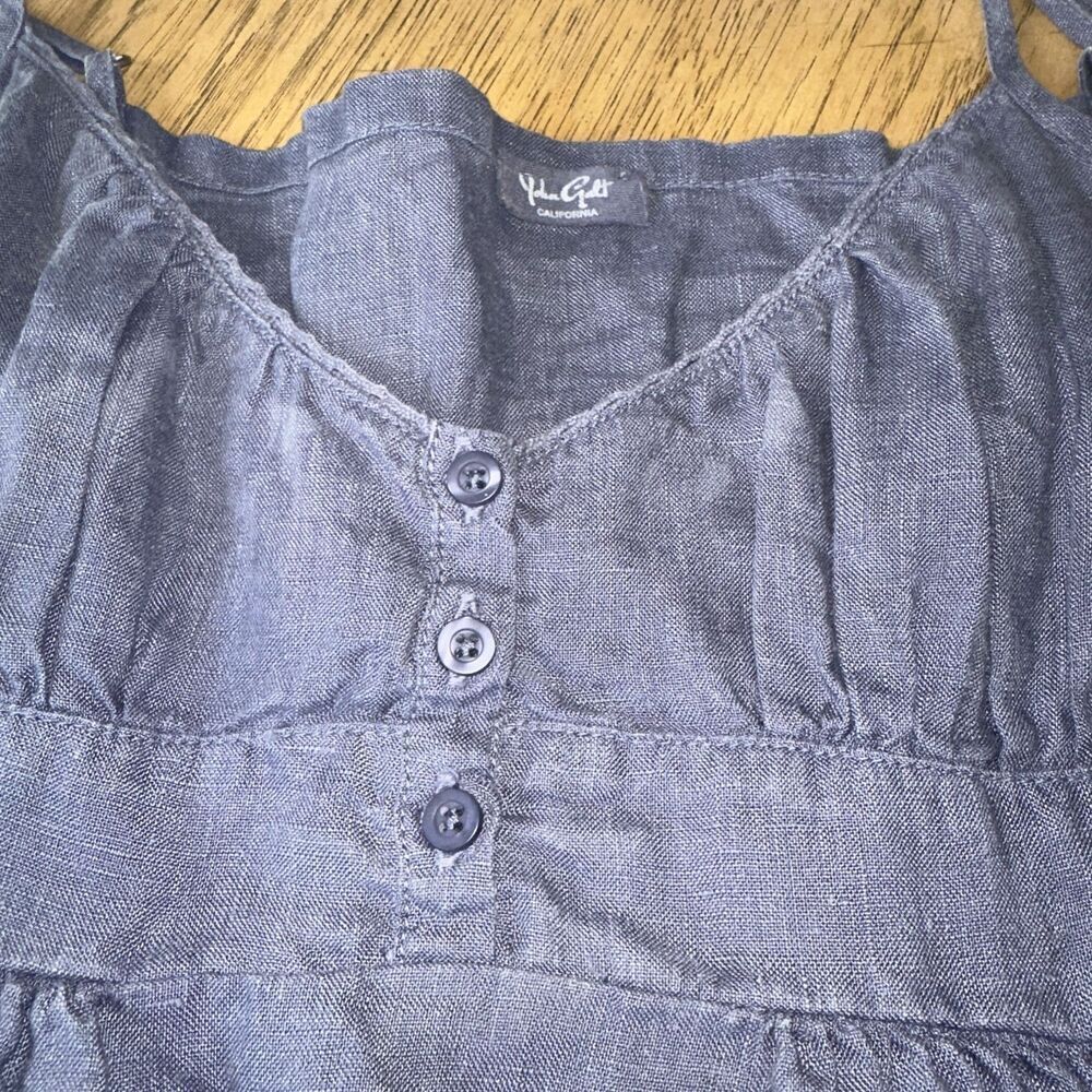John Galt 100% Linen Woman’s Sun Dress Size XS/S Blue - Picture 2 of 8